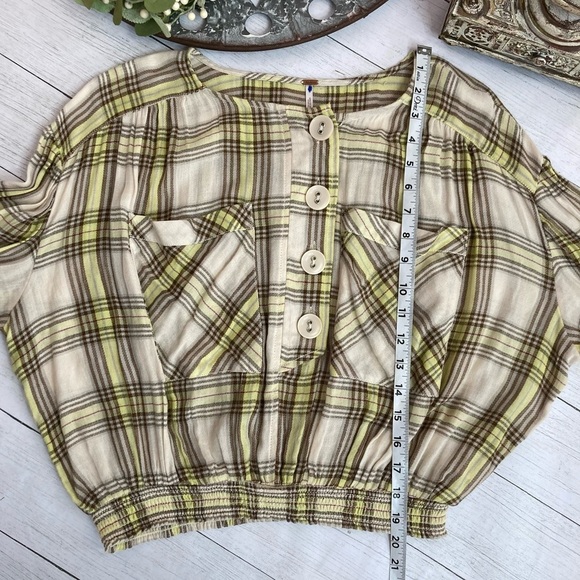 Free people Its the Good Life Plaid Top - Picture 6 of 10